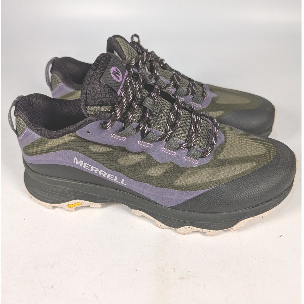 Merrell Moab Speed Womens 8 Hiking Shoes Purple Olive Green J135408 Vibram